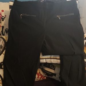 Black skinny leg pants